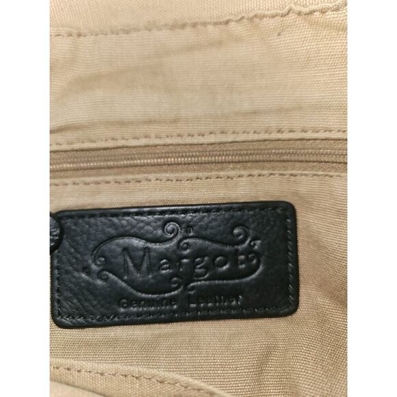 Margot Soft Leather Fold Over Tassel Crossbody Shoulder Bag Blackb13x8x3 - Picture 10 of 12